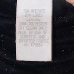 Alex Evenings SIZE 4 BLACK SILVER GLITTERY Sheath Dress w/ DRAPE Cowl Neck Photo 2