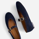 Madewell The Remy Mary Jane Flat in Dark Denim Multi, Size 6.5 Photo 0