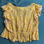 Miley + Molly Ruffle Floral Print Crop Top Photo 2