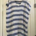 Eileen Fisher Women’s  Chambray Organic Linen Tunic Blouse Poncho Coverup Dress Photo 1