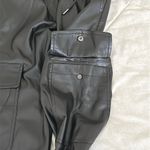 ZARA  Faux Leather Black Cargo Pants Photo 2