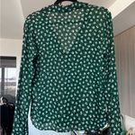 Reformation  Violet Crepe Blouse Rosemary Photo 4