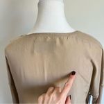 Brochu Walker  Nadia Long Sleeve Silk Tee NEW Size Large in Tan Photo 8