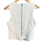 BCBG Max Azria Textured Cutout Sleeveless Peplum Top Quiet Luxury S Photo 1