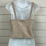 Lucy Paris  Womens Camille Tan Knit Button Tank size M NWT. Photo 2