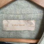 ZARA Basic Collarless Wool Peacoat in Mint Size Medium Photo 3