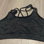 Gaiam  Charcoal Strappy Sports Bra Photo 0