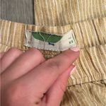 Anthropologie  Striped Embroidered Yellow Linen Pants Beach Summer Hippie Photo 3