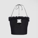 Cha Cha - Black Fuzz Top Photo 0