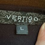 Vertigo Paris Black Sleeveless Summer Top Draped Knotted In Center Sz. L Photo 7