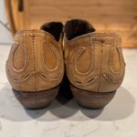 Guess by Marciano Vintage GUESS Georges Marciano LEATHER BROWN WESTERN Mule Bootie statement rodeo Photo 3