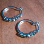 Brazilian Smokey Quartz Stainless Steel Hoop Earrings Photo 5