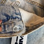 Princess Polly 8 Holly Asymmetric Rip Leg Jeans Light Wash Denim Baggy New Photo 7