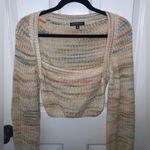 Blue Blush Multi-Color Cropped Sweater Photo 1