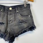 superdown  Black Distressed Jean Shorts Photo 3