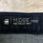 G-Star  RAW Dark Denim Midge Worker High Straight Ankle Jean Sz 30 x 32 Photo 3