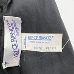 Lily Of France Vintage 80s Black Satin Lace Bodysuit Rosette Detail Photo 7