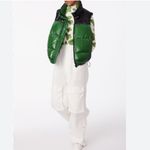 Bernie Bernardo Color Block Puffer Vest Green Black Women's Size Medium NWT Photo 12