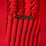 Andrew Marc Marc New York  High Neck Women’s Red Knit Cotton Sweater Size L Photo 2