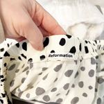 Reformation  Lores Off The Shoulder Polka Dot Wrap Top Blouse White Medium Photo 2
