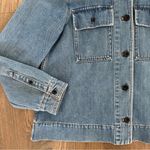 Madewell  Northward Cropped Military Army Denim Jacket in Light Blue Wash Small Photo 6