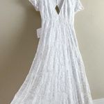 Show Me Your Mumu NWT Elenor Lovers Lace Maxi Dress in White, Size Large Photo 0