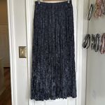 Vintage 90s crushed velvet burnout maxi skirt Blue Size M Photo 12