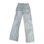 American Eagle stretch baggy jogger cargo pants light blue size 00 wide leg y2k Photo 3