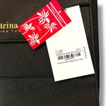 Trina Turk Vegan Leather Black Satchel Crossbody Strap Gold Hardware NWT Photo 6