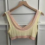 For Love & Lemons Rhea Pointelle Knit Crop Tank in Buttercup Photo 5