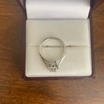 14k WG Princess Cut Ring With Half Carat Diamonds Photo 4