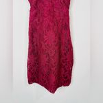 City Triangles  Burgundy Glitter Lace Mini Dress Size 1 Formal Event Style Photo 4