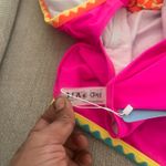 Popvil Women OnePiece Swimsuit Deep V Neck Neon Cute Bathing Suit Back Tie Swim Suits Photo 10