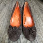 campanile made in Italy brown suede floral wedge 3” Heel womens size 39 … Photo 1
