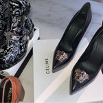 Versace Black Medusa Head Calfskin Leather Stiletto Platform Pump Photo 2