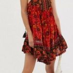Free People  Casablanca Slip Printed Metallic Mini Dress Size Small Photo 0