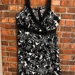 R & K  original womens floral sleeveless wrap top midi dress black and white 24W Photo 0