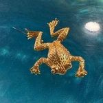 Vintage St. John Frog Brooch Gold Photo 0
