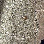 Carlisle Sz 12 Button Up Blazer Gold Beige Jacket Woven Boucle Specks High Neck Photo 3