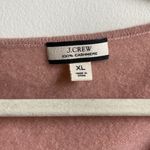 J.Crew Cashmere ribbed crewneck sweater (Sz XL) Muted Pink Bell Sleeve V-Neck Photo 3