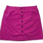 Gap Y2K Skirt Womens 4 Pink Mini Button Up Preppy Retro Pockets Stretch 32x17 Photo 7