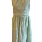J.Crew  Sz 6 Seersucker Stripped Green Open Tie Back Tank Maxi Dress Preppy Photo 0