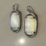 Kendra Scott  Elle Slate Cat’s Eye Drop Earrings in Silver Frame Photo 3
