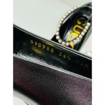 Gucci  Black Leather Crystal Embellished Ankle Strap Pointed Toe Pump Heel EU36.5 Photo 7