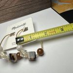 Madewell Chunky Bead Hoop Gold Tone Pierced Earrings NWT Photo 3