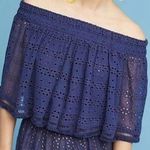 Anthropologie Tiered Eyelet Off-Shoulder Romper Photo 0