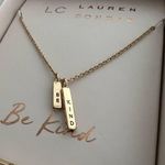 LC Lauren Conrad NWT Winter wonderland “Be kind” gold necklace. Photo 2