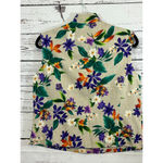 Doncaster Women's Floral Vest Size 14 Beige Multi-color Photo 5