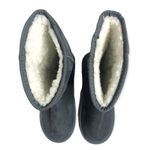 Women's Grey Warm Faux Suede Fur Lined Mid Photo 3