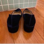 ZARA Velvet Blue Block Heel Shoes Photo 6